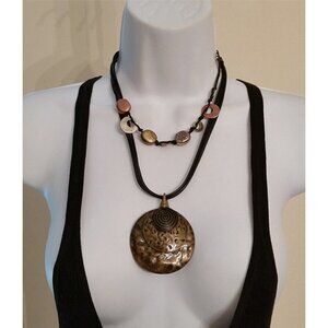 Curated bundle 2 rustic boho style necklaces Premier Designs Etc